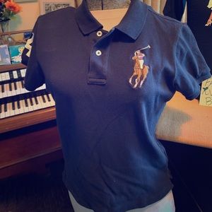 Ralph Lauren Skinny Polo Blue short sleeve shirt